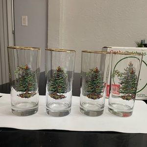 Spode Christmas Tree Highball Glasses